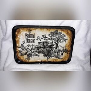 Disney The Haunted Mansion Graveyard Ceramic Tray / Platter / Candy Dish